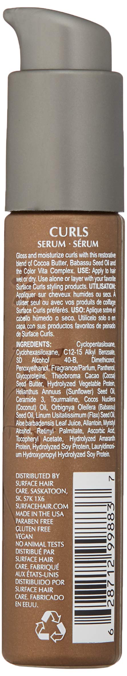 Close-up of Surface Hair Curls Serum texture for shiny, smooth curls