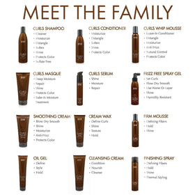 Surface Hair Curls Serum on hair delivering moisture and shine