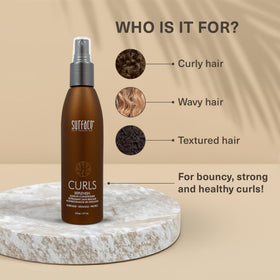 SURFACE Hair Curls Replenish spray evenly detangles damp hair for simpler styling.