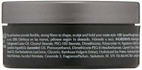 SURFACE Mud applied to damp hair demonstrates easy shaping and control.