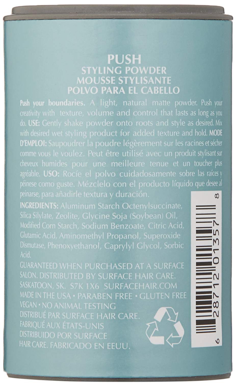 SURFACE Push Powder absorbs oil and refreshes limp hair at the roots for renewed body