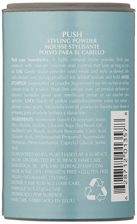 SURFACE Push Powder absorbs oil and refreshes limp hair at the roots for renewed body