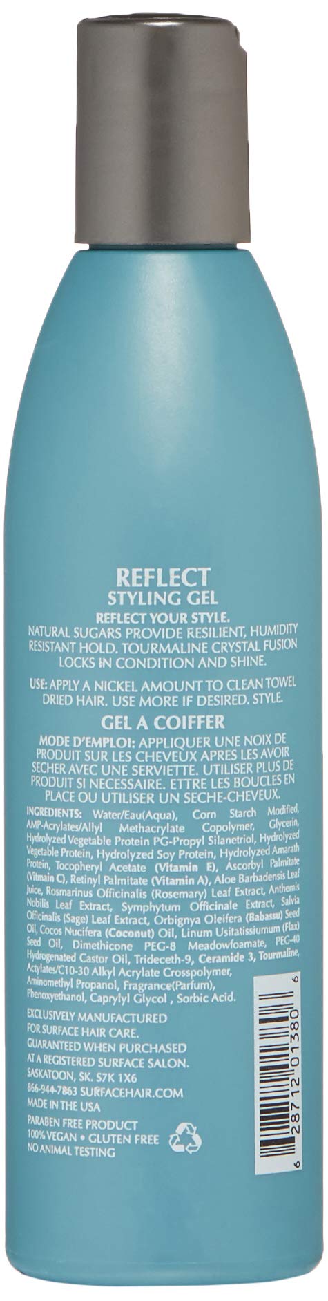 Surface Hair Reflect Styling Gel shows defined hair style with lasting control.