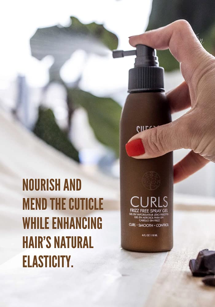 SURFACE Frizz Free Gel providing a light hold without crunch for defined curls.