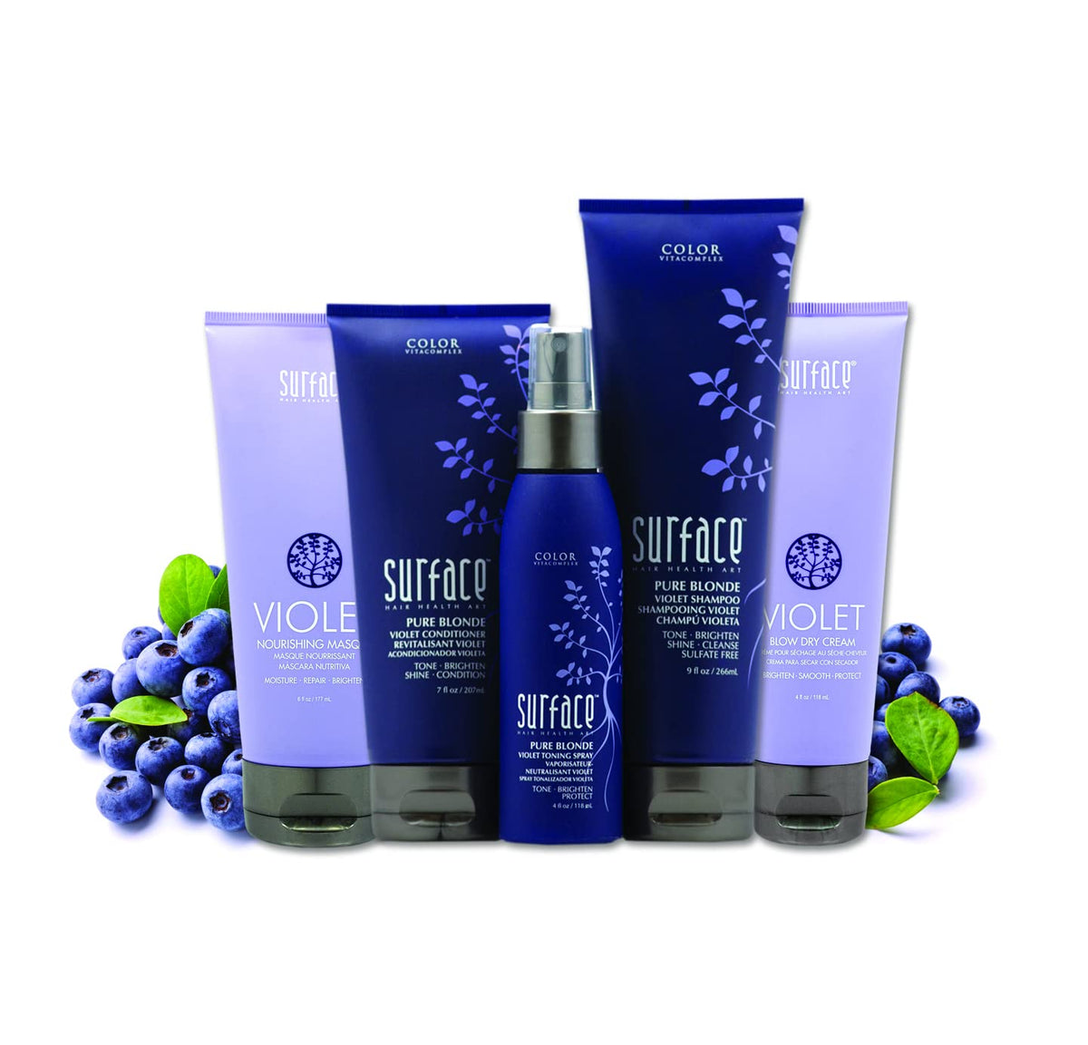 Surface Pure Blonde Violet conditioner packaging varies by batch on shelf