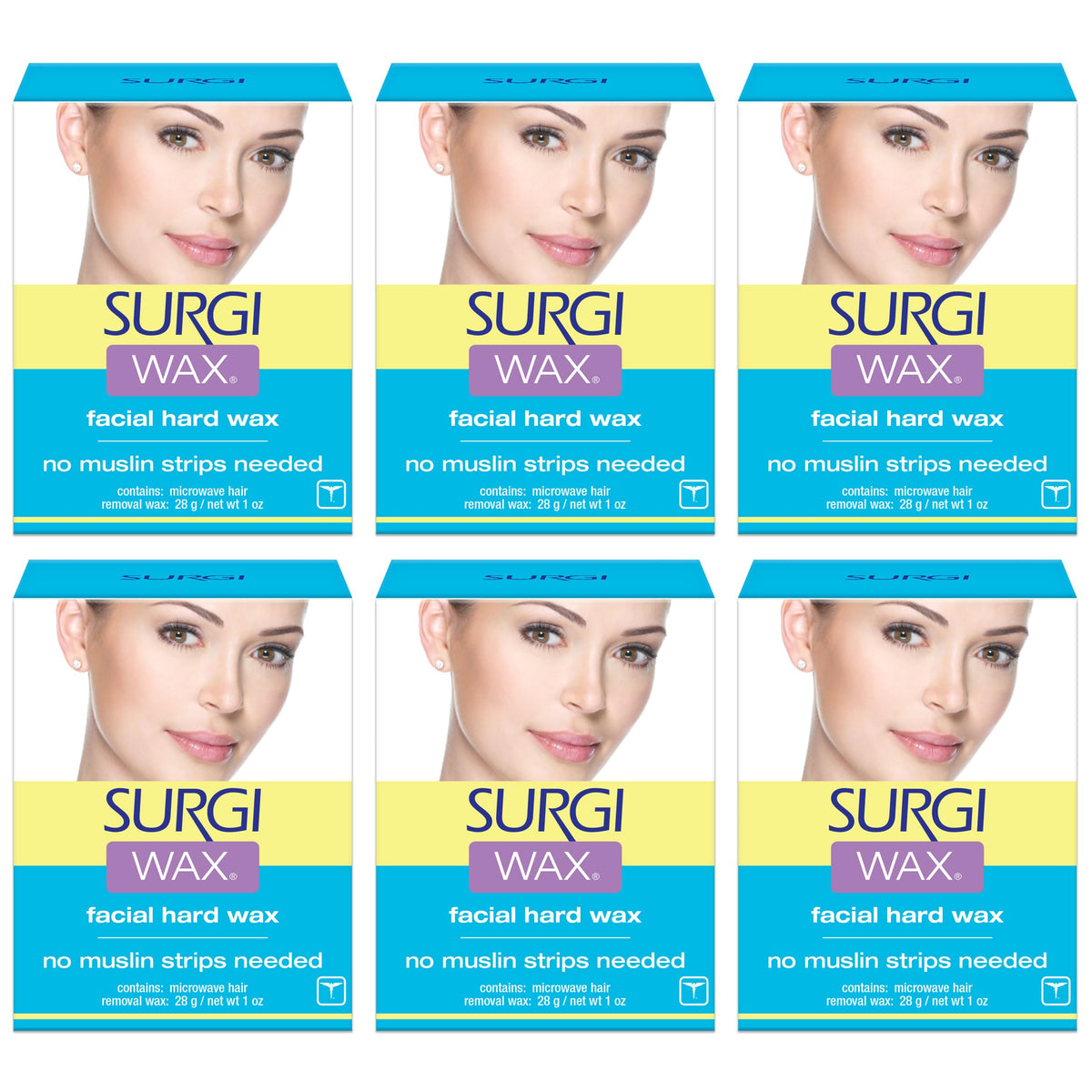 Surgiwax face hair remover box for fast at-home use.