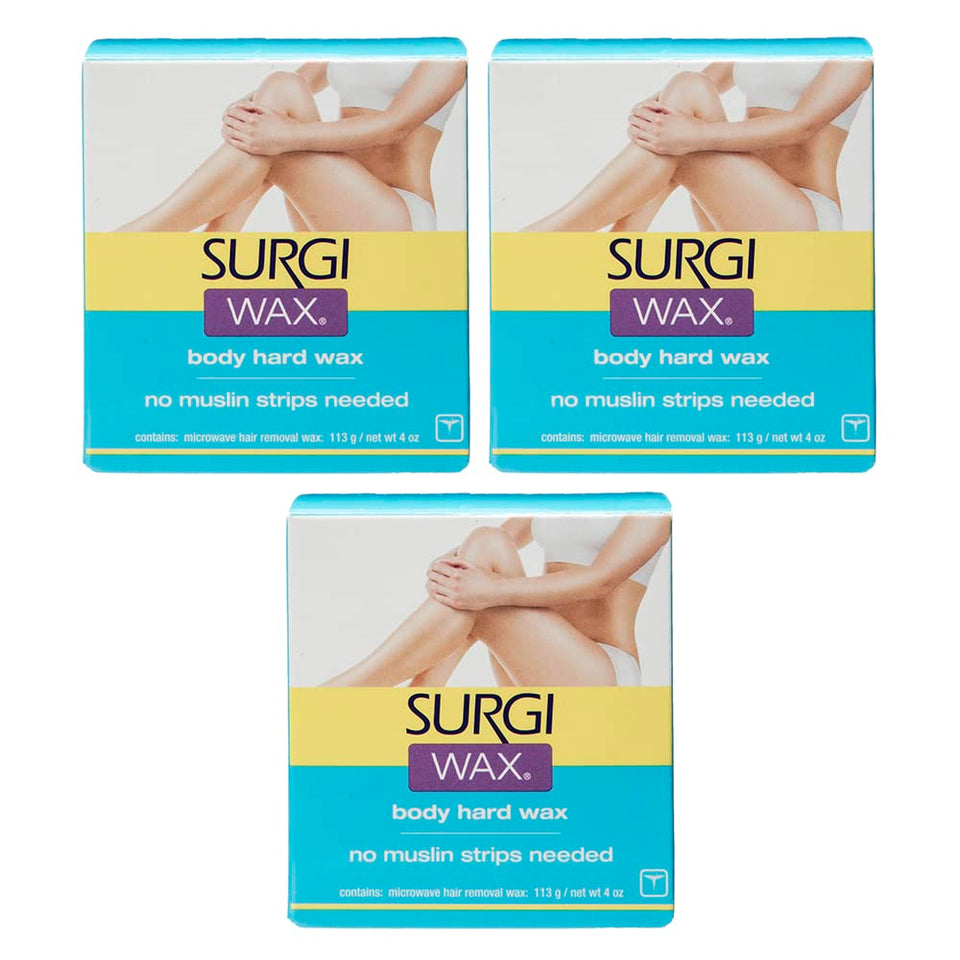 Surgiwax Hair Remover pack of 3 boxes for convenient at-home waxing.