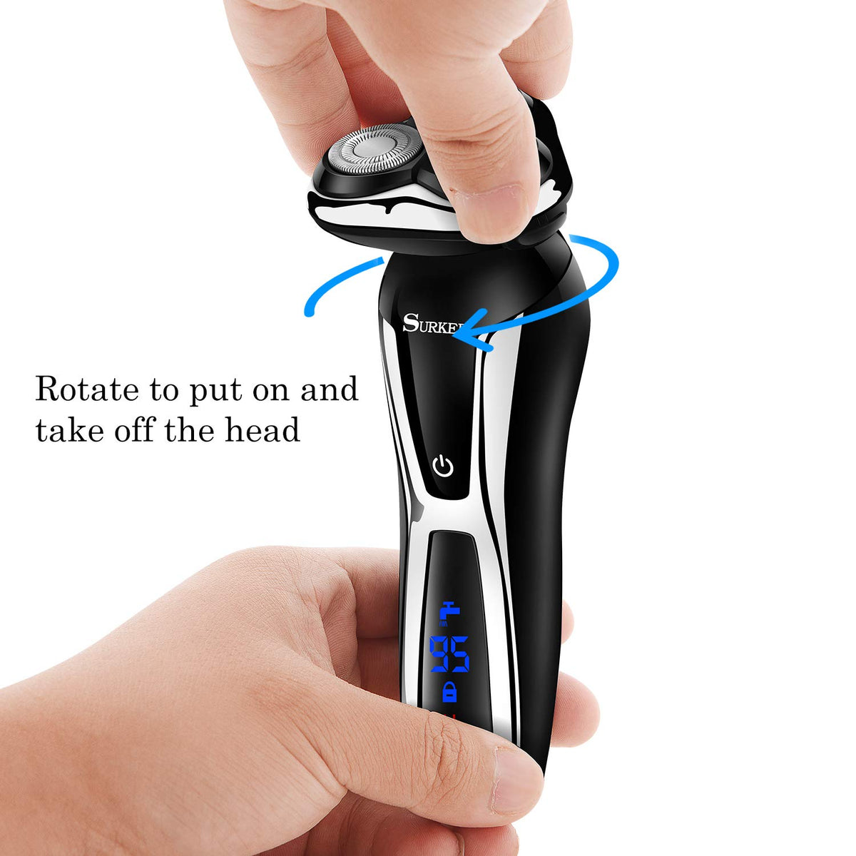 SURKER USB rechargeable design offers cordless convenience for travel grooming sessions.