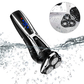 SURKER waterproof construction enables dry and wet shaving with easy cleaning.