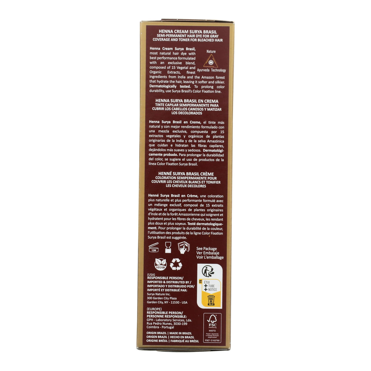 Surya Brasil Henna Cream Ash Blonde applicator glove with bottle preparing tint