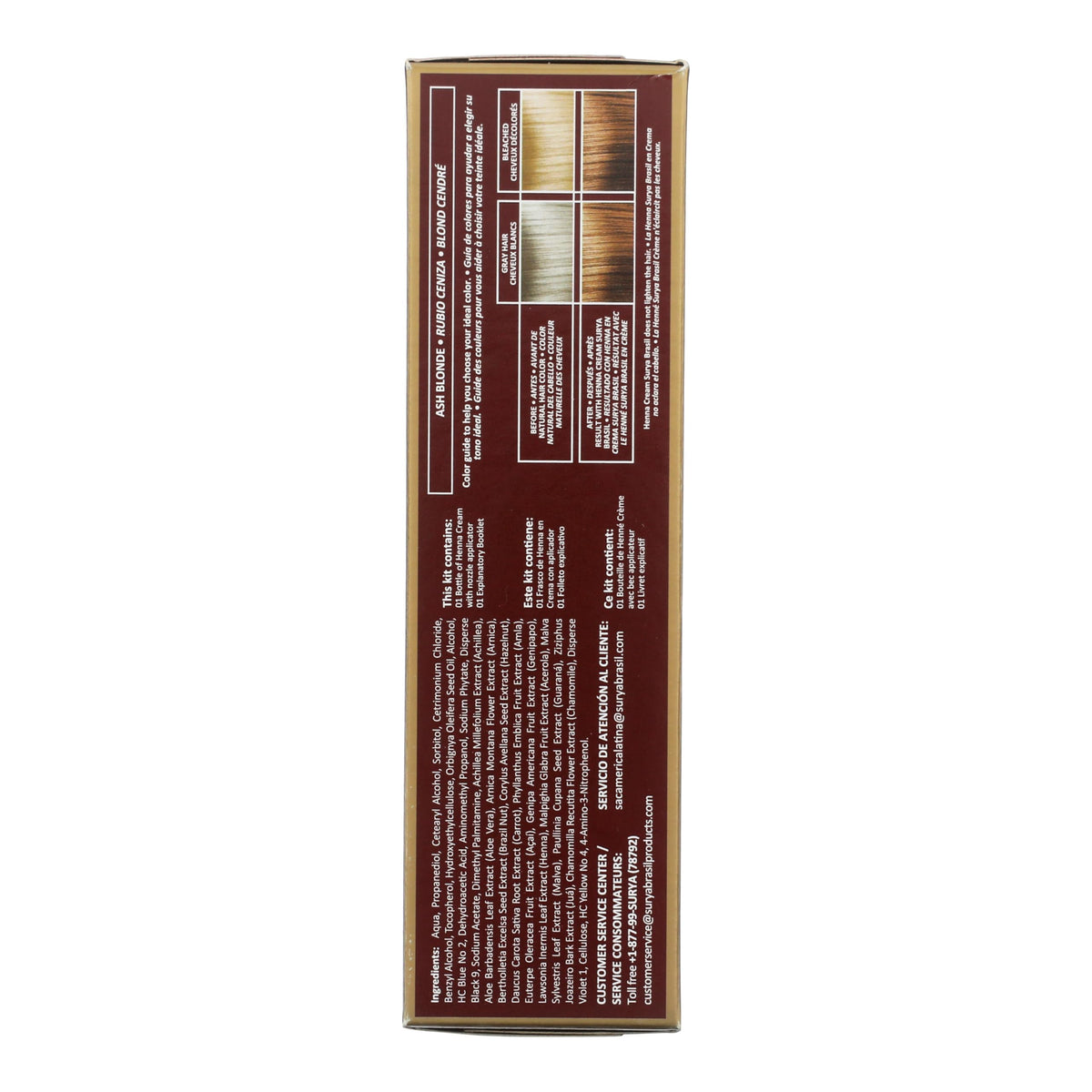 Surya Brasil Henna Cream Ash Blonde bottle ready to use formula for even application
