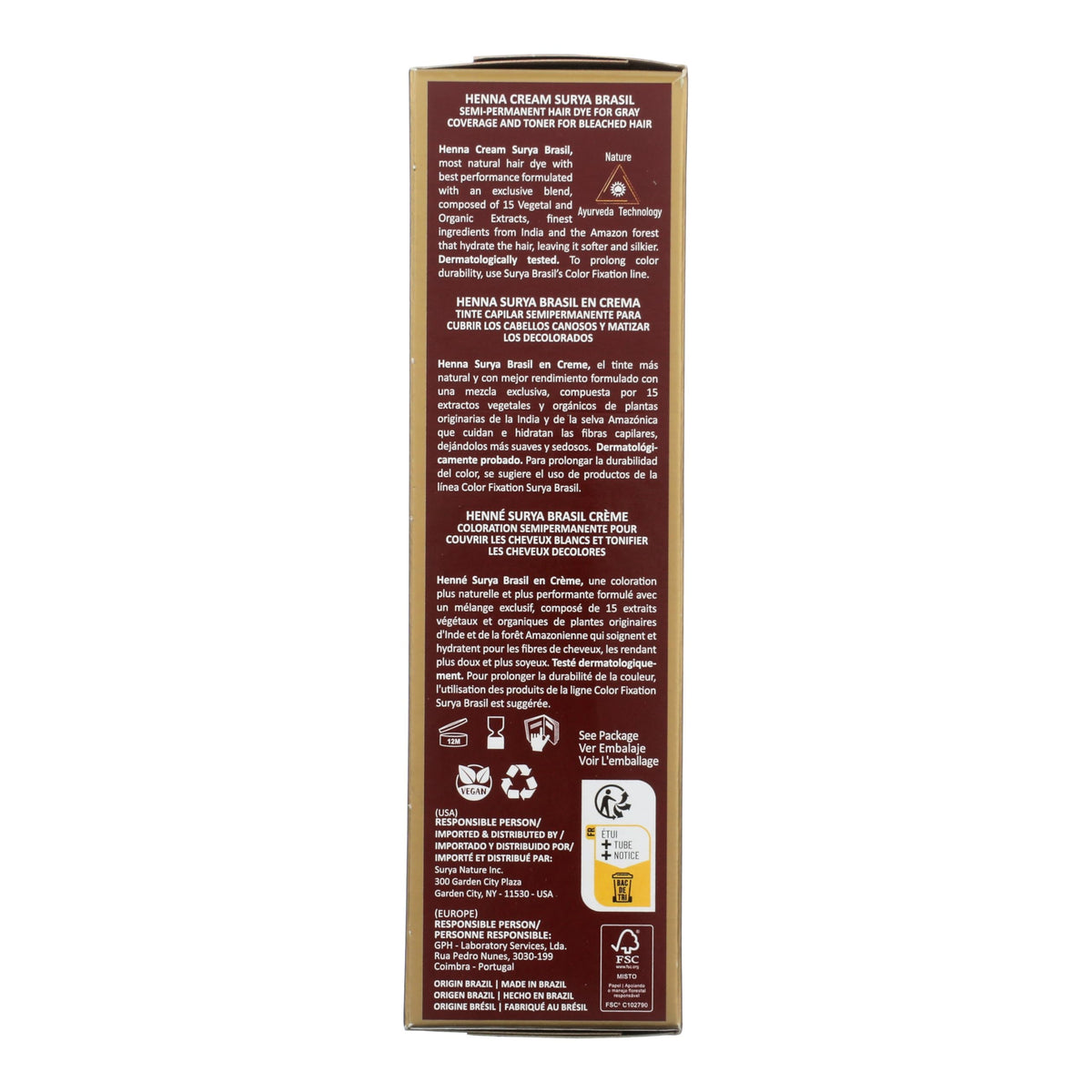 Applying Surya Brasil Henna Cream Black to hair for subtle, even color deposit
