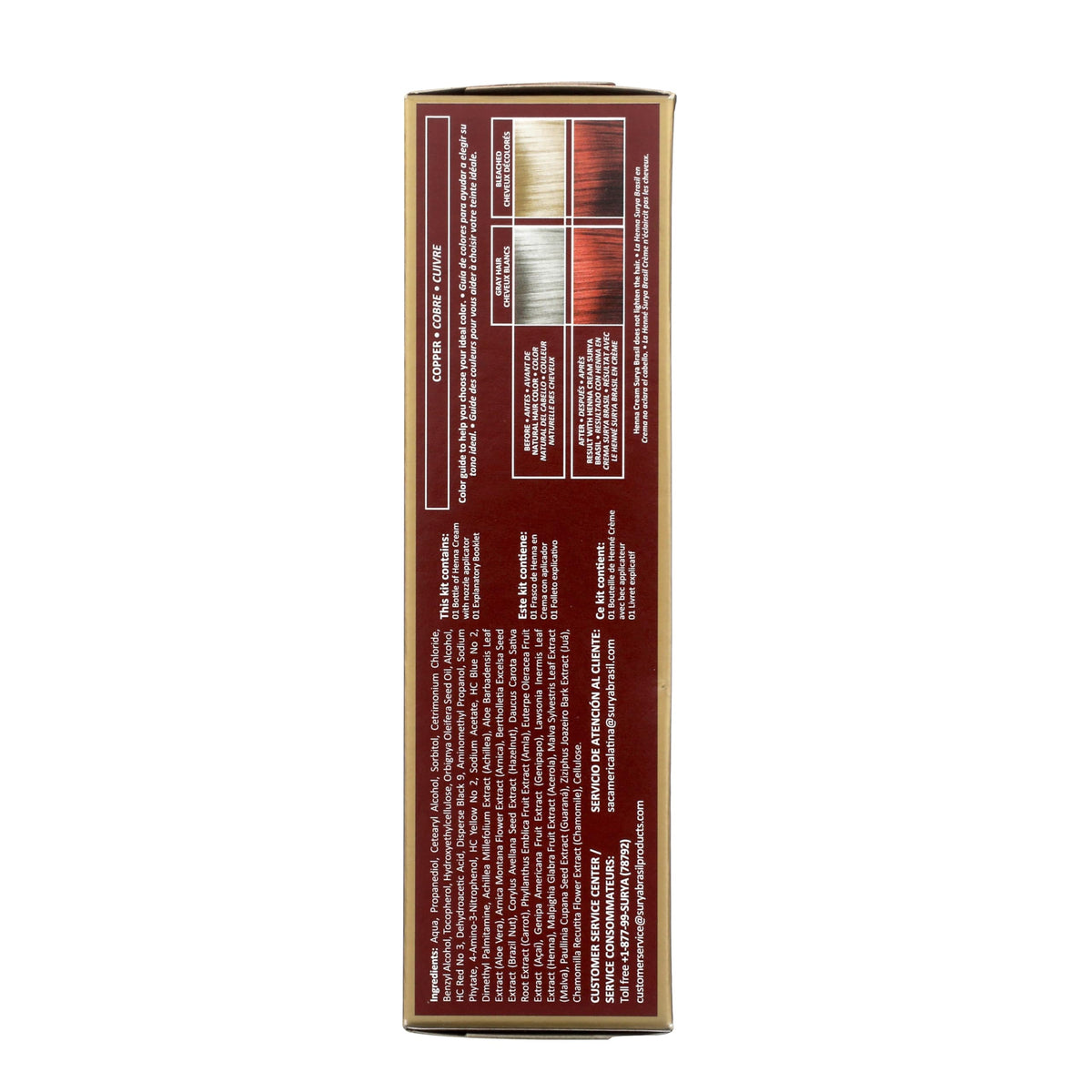 Surya Brasil Henna Cream copper color swatch showing warm tones.