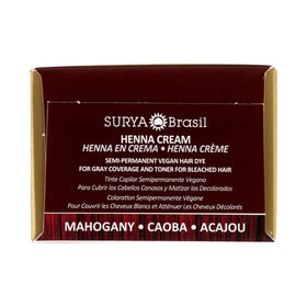 Surya Brasil Henna Cream Mahogany texture close-up showing creamy consistency.