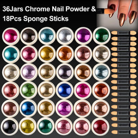 SUTOZMIWE sponge sticks used to rub chrome powder for even coverage.