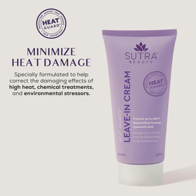 SUTRA Heat Guard Leave-In Cream pump evenly distributes moisture for healthy hair
