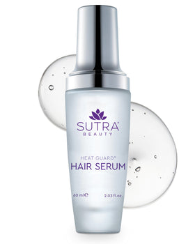 SUTRA Heat Guard Serum bottle ready for heat protection during styling