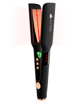 SUTRA IR2 flat iron showing a glossy finish for sleek styling