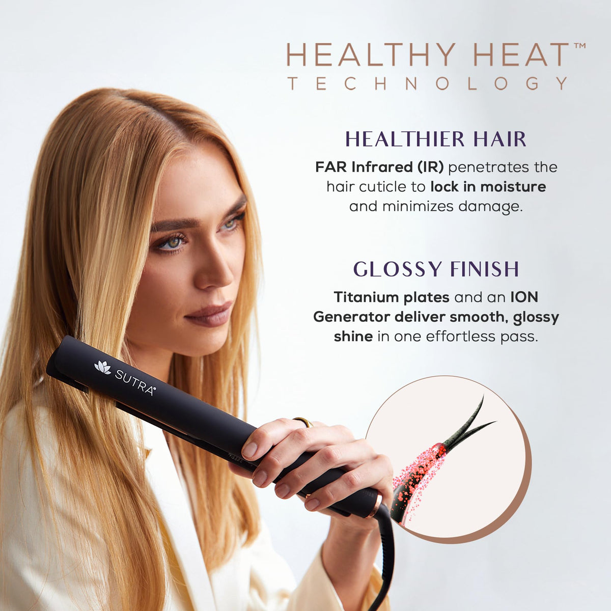 Sutra IR2 digital-control-display enables precise temperature for customized styling.