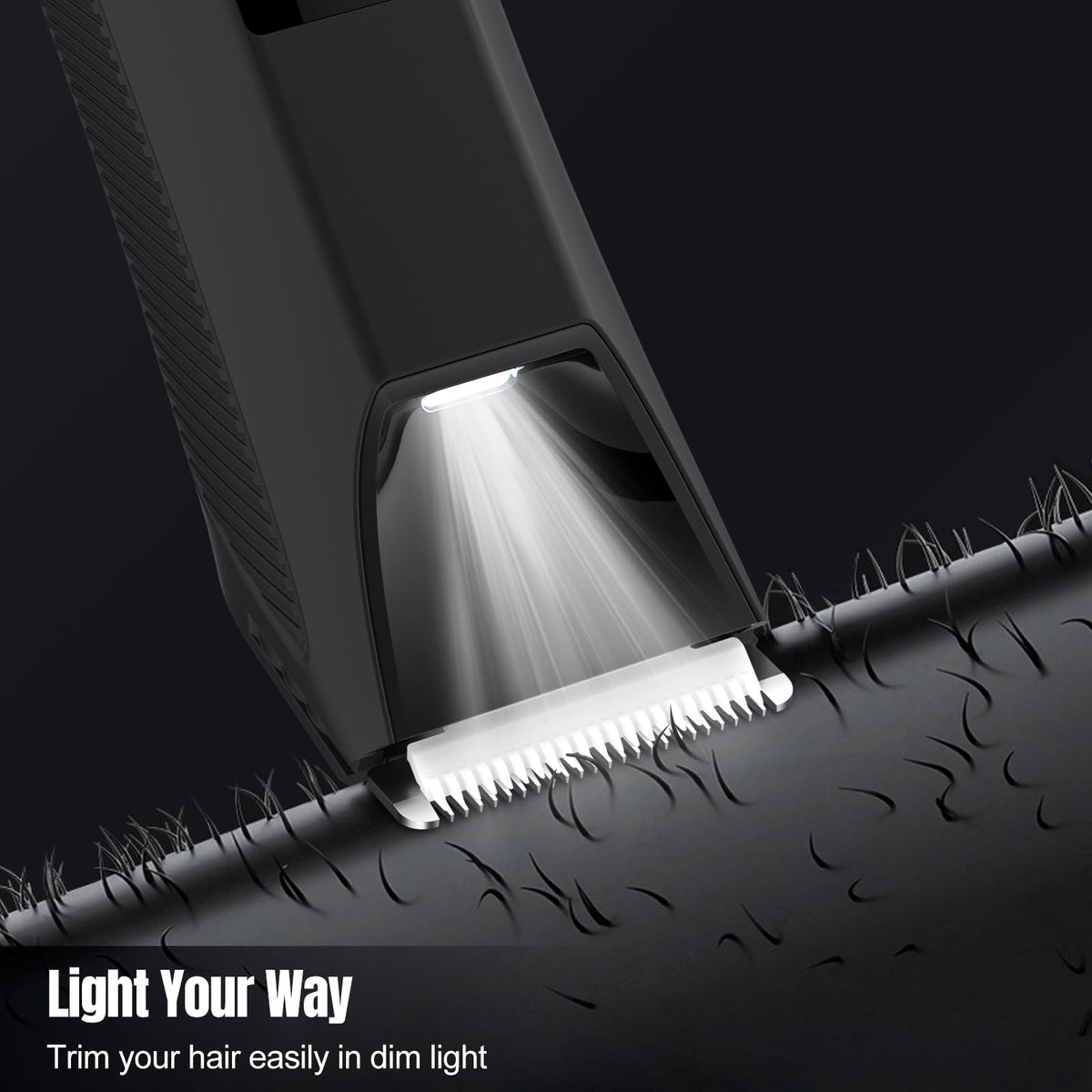 Suttik Manscape LED display shows battery and status at a glance