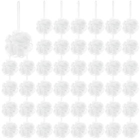 Suttmin bulk loofah sponge set of 50 white pieces for daily cleansing