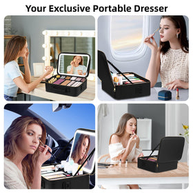 Adjustable straps and luggage sleeve enable easy transport