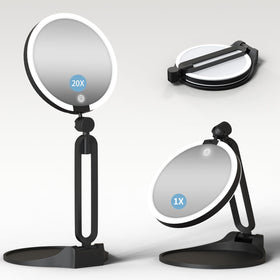 Suupvaor magnifying mirror 20x/1x dual view for precise grooming at home.