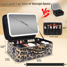 Suupvaor travel makeup bag with luggage sleeve for easy transport