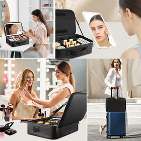Suupvaor travel makeup bag with luggage sleeve ready for travel