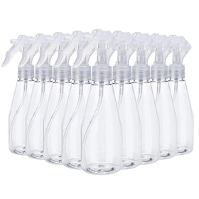 Suwimut 9-piece bottle set arranged for organized liquid storage and spraying tasks
