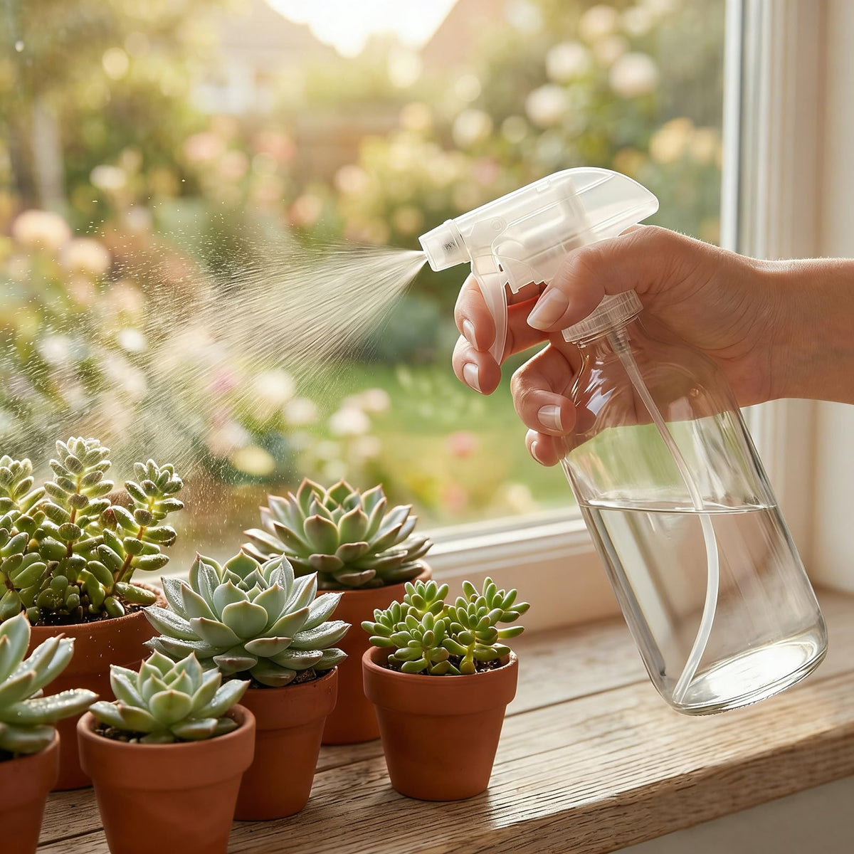 Suwimut refillable set ideal for cleaners, hair products, and plant misting.