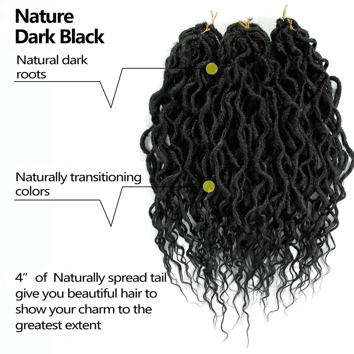 SuyiIRL Goddess Locs with curly ends for natural movement and vibrant texture.