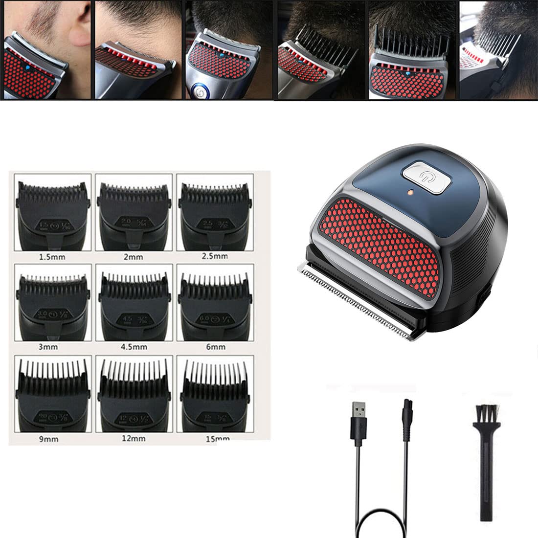 SUYOOULIN waterproof head for easy rinsing after trimming.