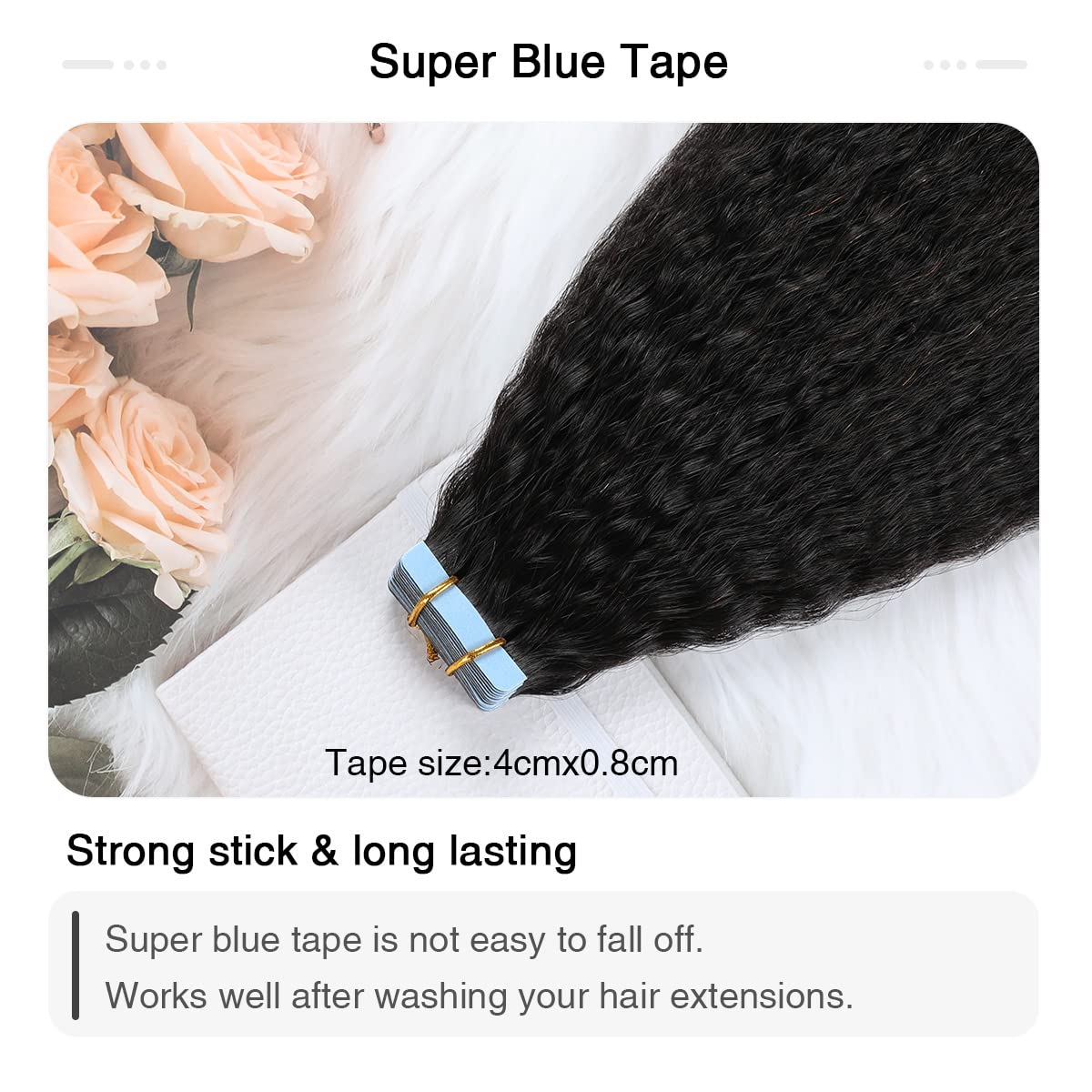 Blue tape replacement pack for SUYYA tape-in extensions