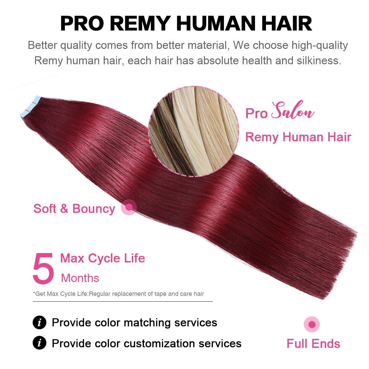 SUYYA Burgundy color swatch 99J to aid color matching