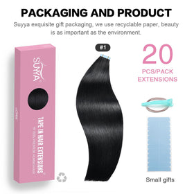 SUYYA straight skin-weft close-up highlights smooth texture and blend