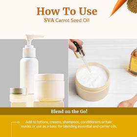 SVA Organics carrot seed oil for body massage providing a silky glide