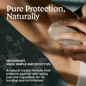 SVARA Mangosteen deodorant stick in hand for easy application