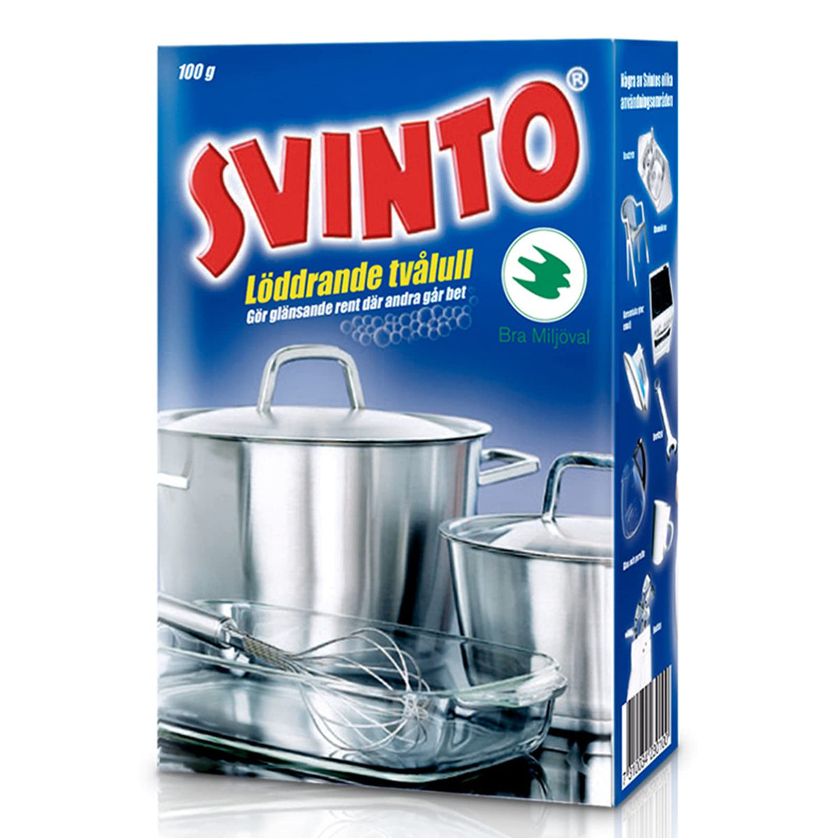 Svinto Steel Wool Soap pack shot ready for use in quick cleaning