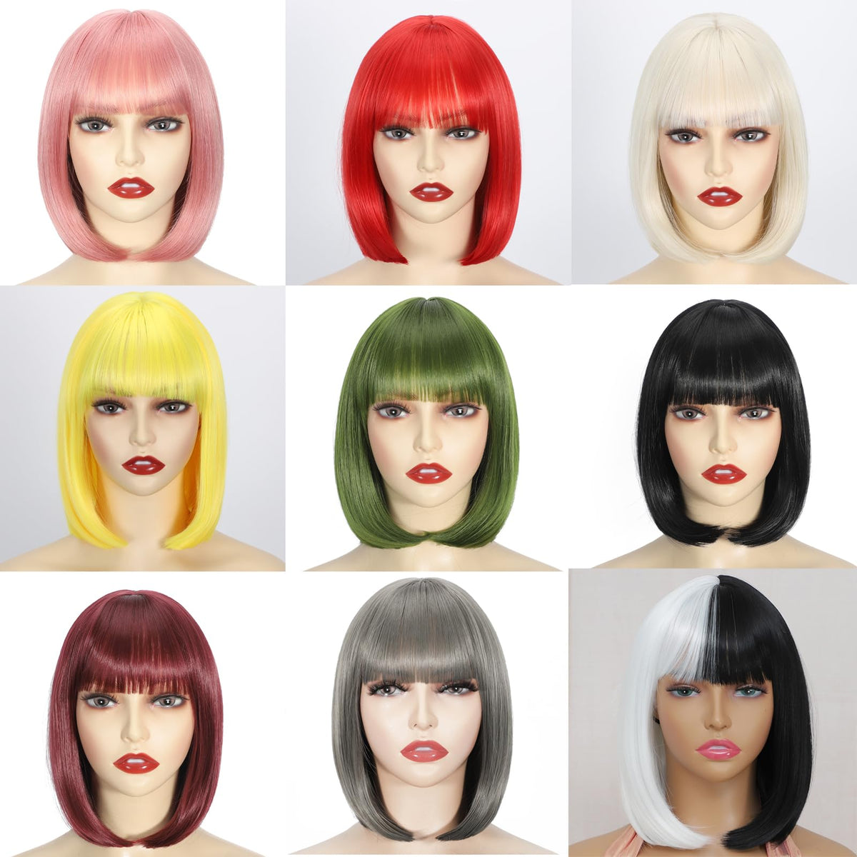 Svolna cosplay-ready platinum wig for events or performances.