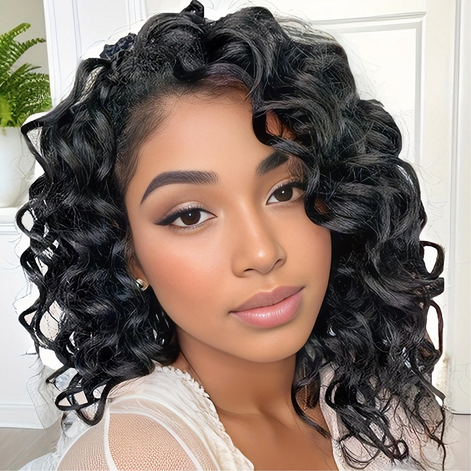 Svolna Ocean Wave 9in closeup curls show smooth texture for easy styling