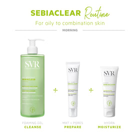 SVR Sebiaclear Mat Pores dermatologist-tested and non-comedogenic formula for daily use.