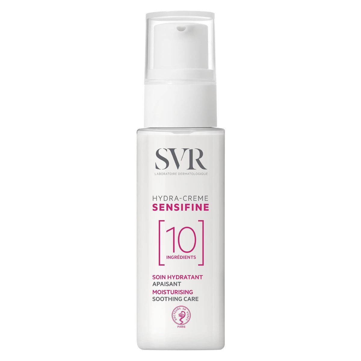 SVR Sensifine Hydra Cream tube close-up, light non-greasy texture for sensitive skin.