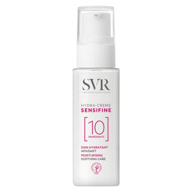 SVR Sensifine Hydra Cream tube close-up, light non-greasy texture for sensitive skin.