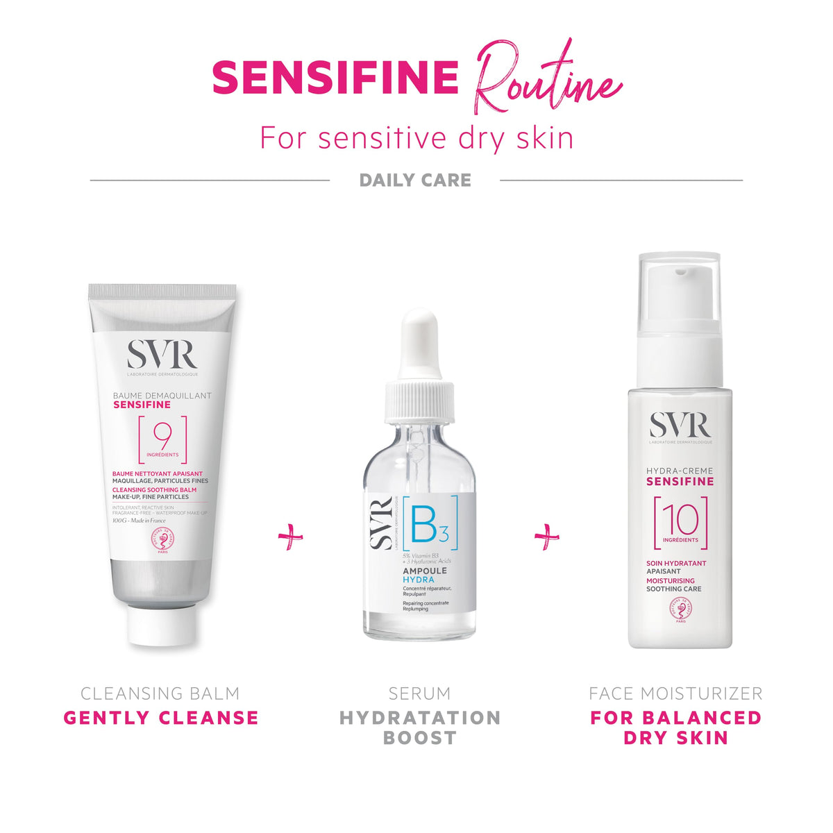 SVR Sensifine Hydra fragrance-free formula in a compact packaging.