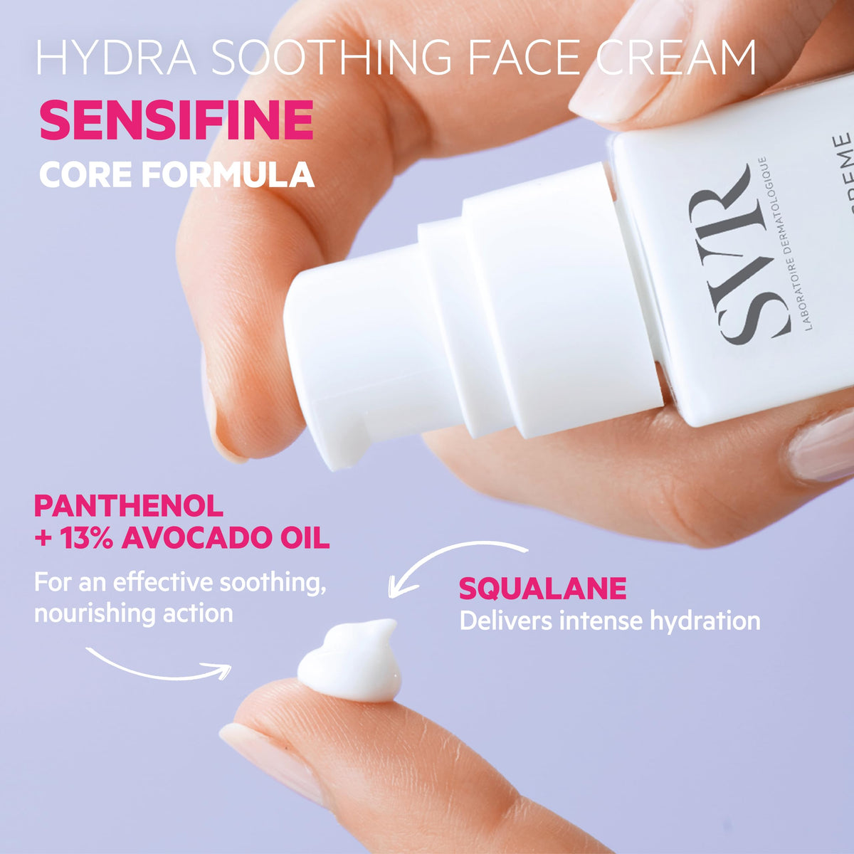SVR Sensifine Hydra ingredients list highlighting panthenol and vitamin E.