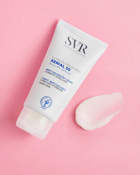 Close-up of SVR Xerial 50 Extreme Foot Gel texture shows non-greasy formula