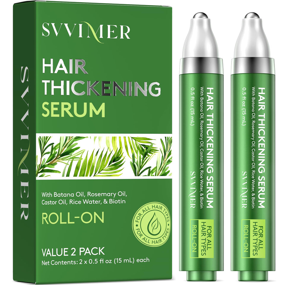 Svvimer hair growth serum roll-on bottle for targeted scalp care