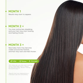 Lightweight, non-sticky formula of Svvimer shown on hair without greasiness
