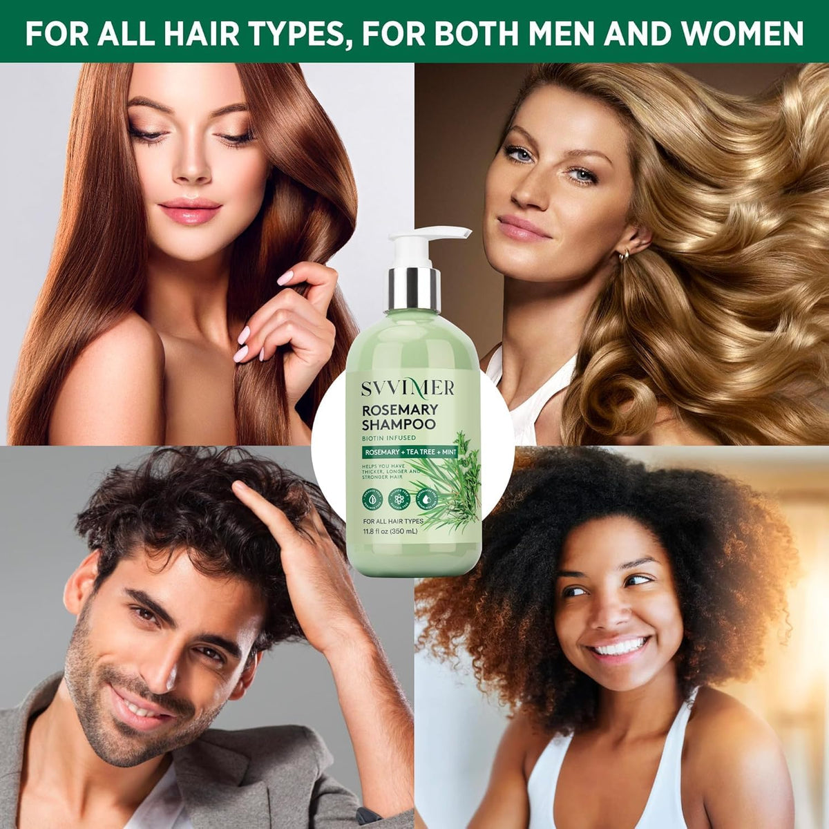 Svvimer product flatlay set displaying complete thickening routine